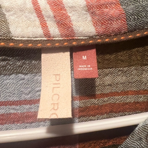 ANTHROPOLOGIE | PILCRO Slide slit plaid tunic Medium - Picture 4 of 9